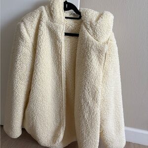 Urban Outfitters Cream Teddy Jacket
